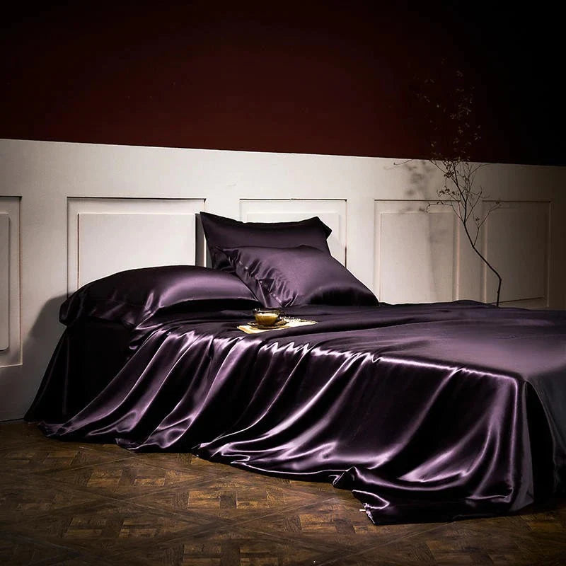 Royalis Rose Gold Luxury Pure Mulberry Silk Bedding Set