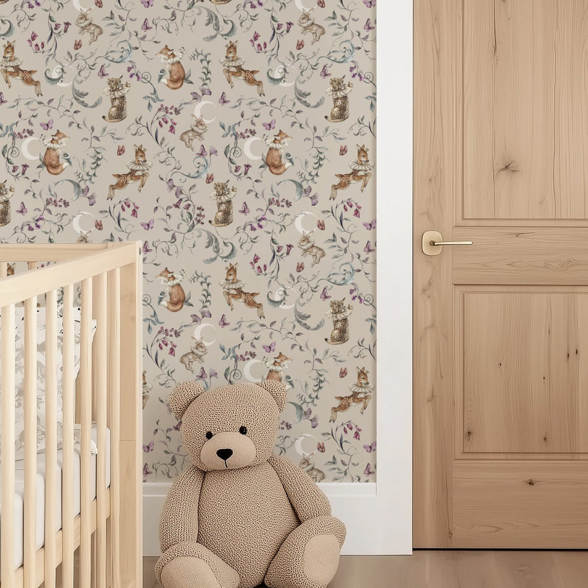 Whimsical Storybook Forest Animals Wallpaper