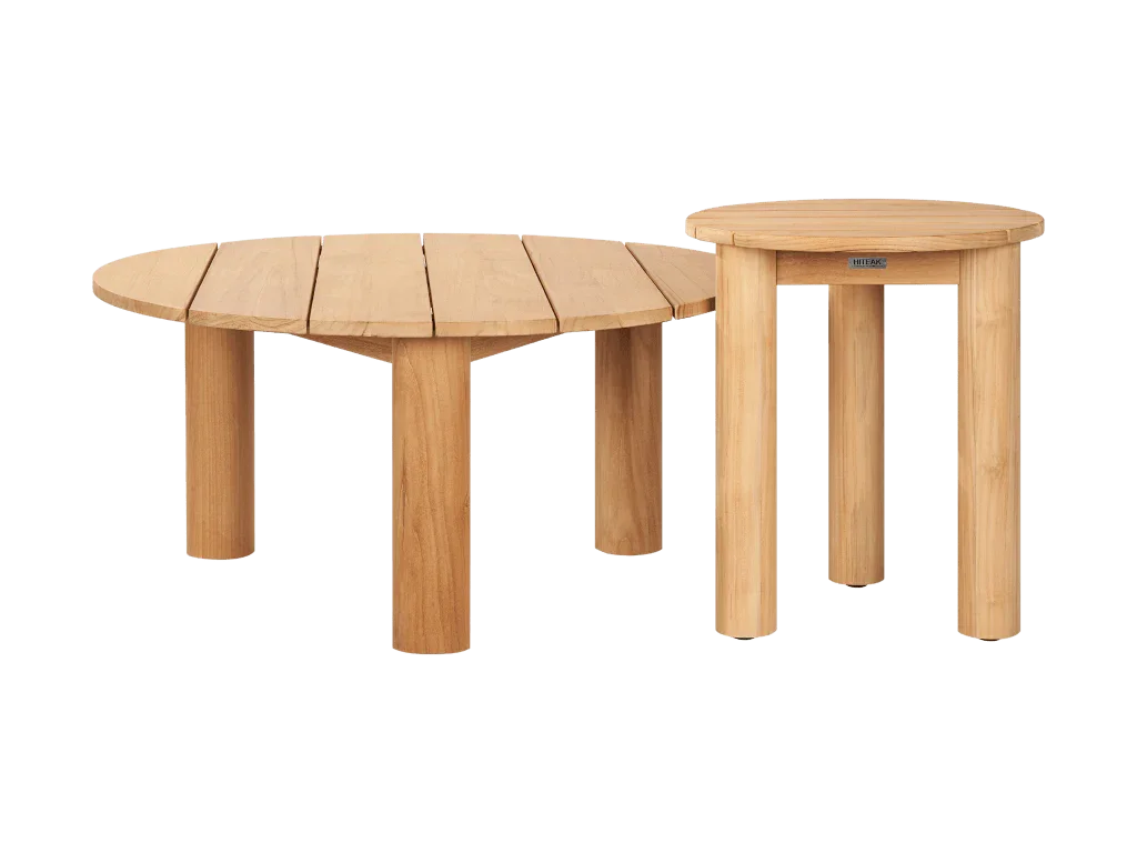 Rudolph Teak Patio Round Side Table