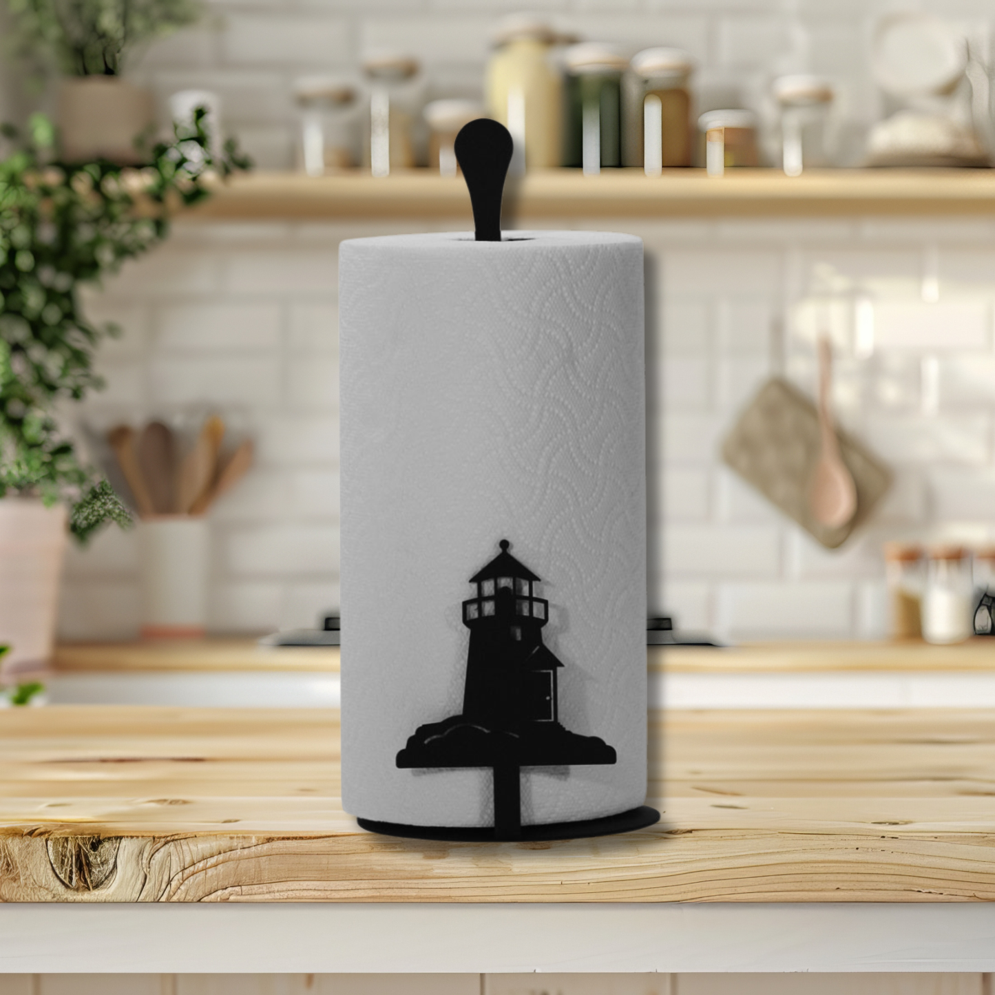 Rustic Countertop Lighthouse Paper Towel Holder