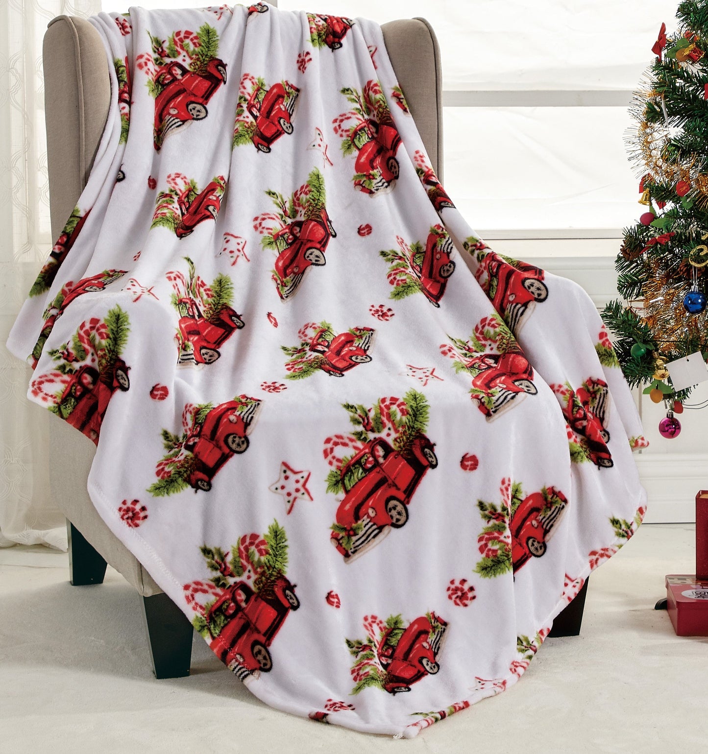 Cozy Festive Holiday Throw Blanket 50" x 60"