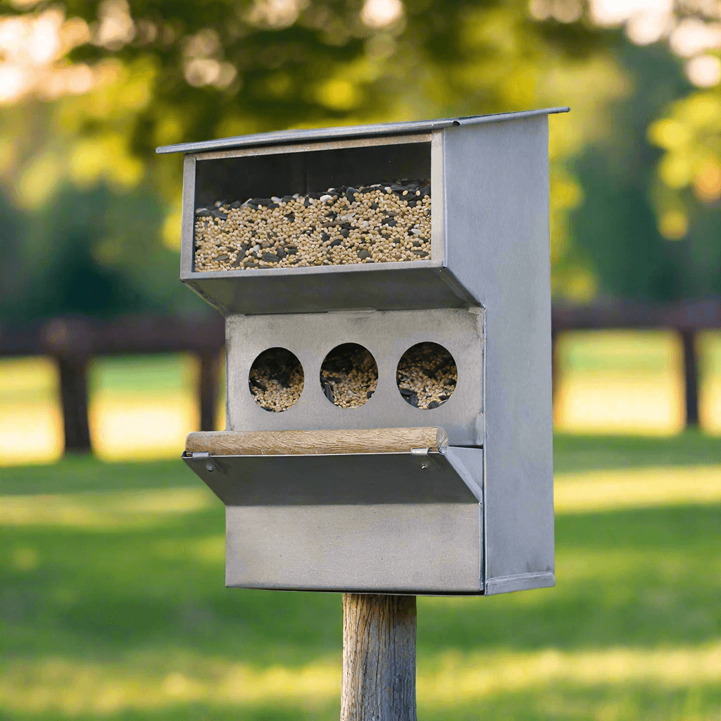 Rustic Farmhouse Bird Feeder for Multiple Birds