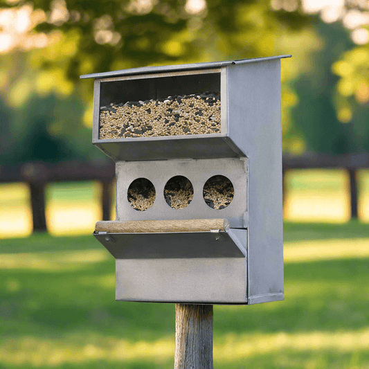 Rustic Farmhouse Bird Feeder for Multiple Birds