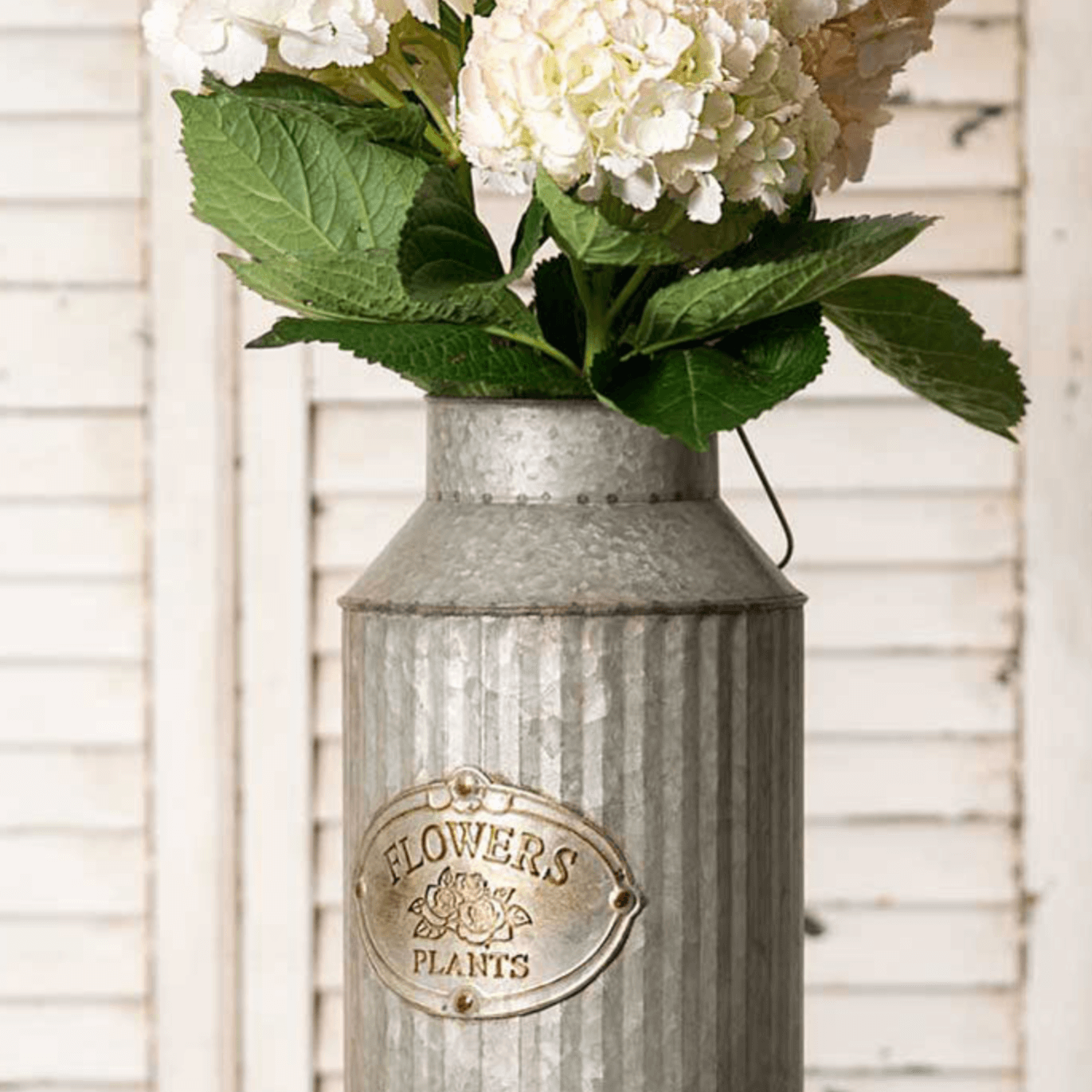 Rustic Galvanized Metal Vase
