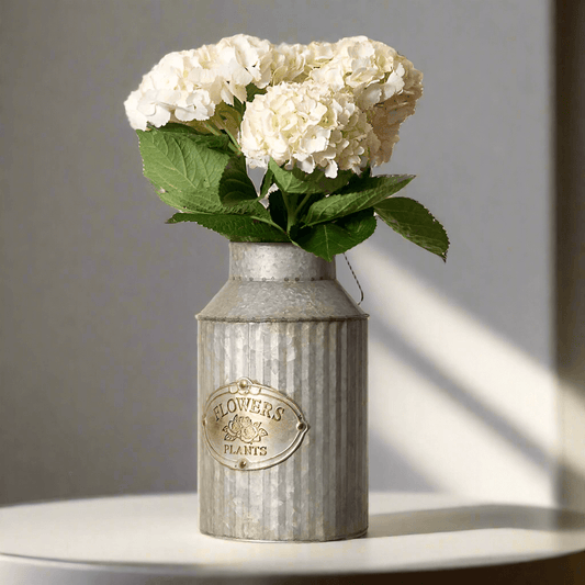Rustic Galvanized Metal Vase