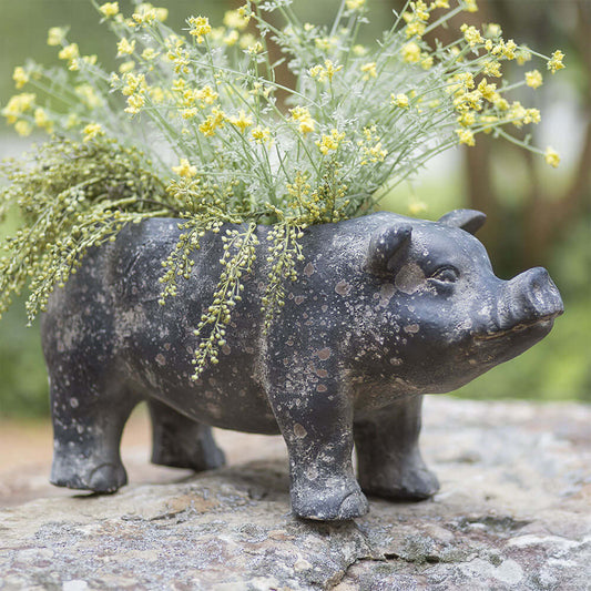 Cottagecore Rustic Pig Planter