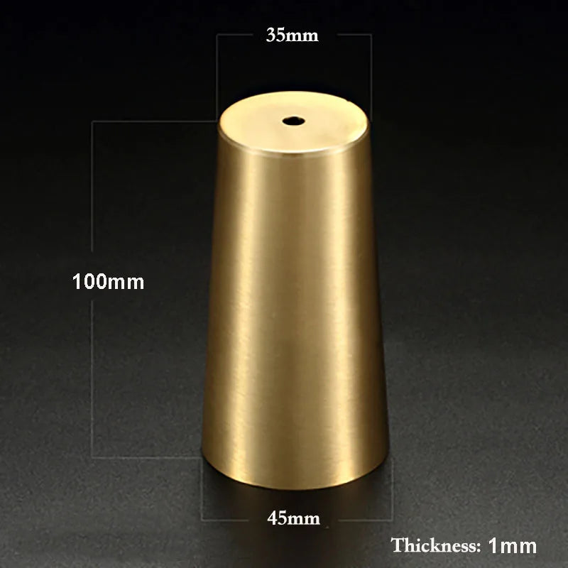 High Brass Cabinet Leg Covers – Gold Chair Cups and Table Feet Protectors for Furniture