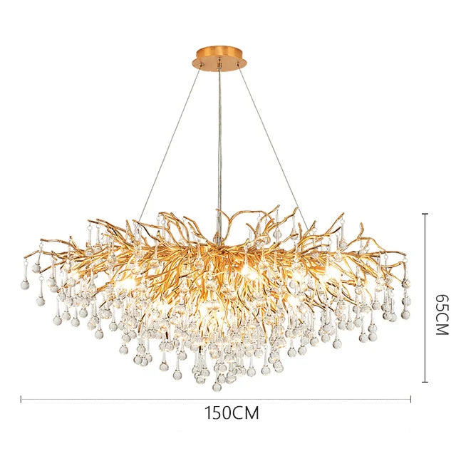 Maison - Modern Luxury Crystal  Water Drop Pendant Light, Perfect for Living Rooms, Bedrooms, Hotels, Villas, and Indoor Decor
