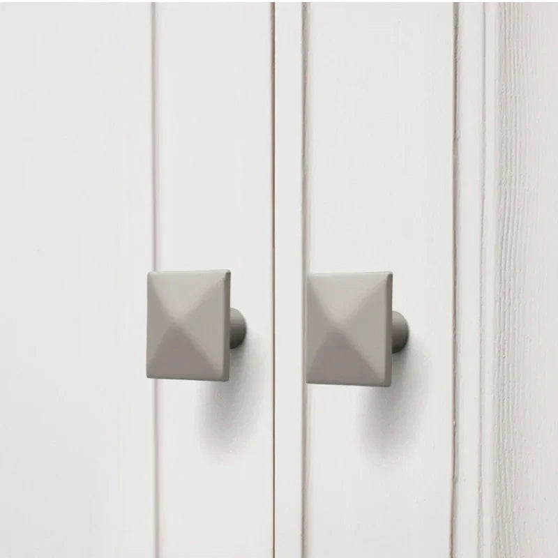 Modern Zinc Alloy Drawer Knobs - Single Hole Cabinet Handles for Dresser and Shoe Cabinets