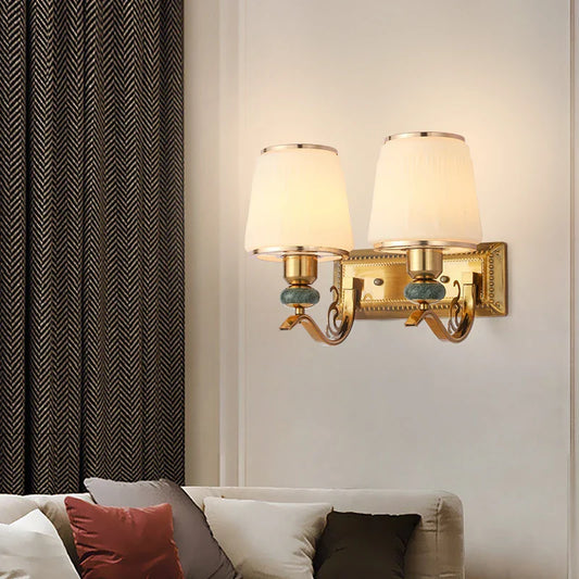 Joanna American Style Golden Bedside Lamp - Elegant Lighting for Your Home