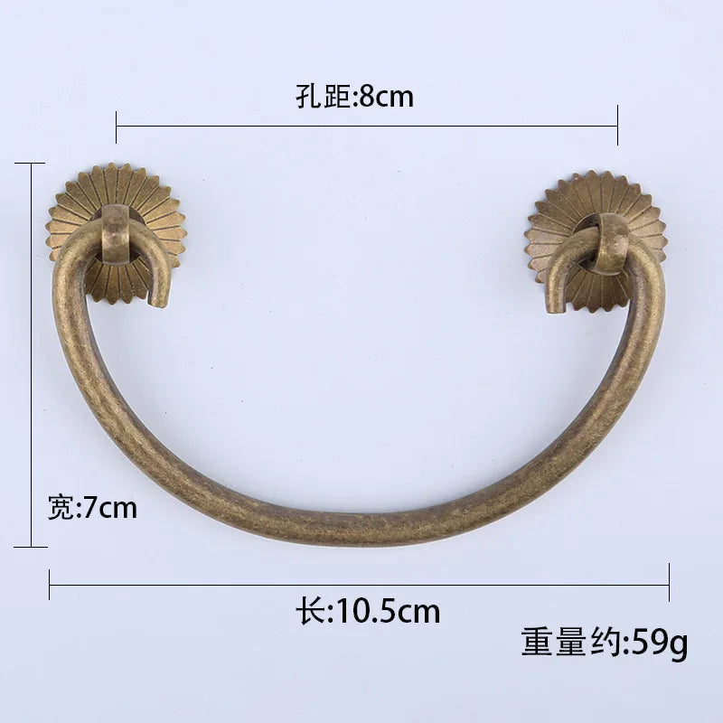 Antique Brass Arch Cabinet Pulls – Vintage Drawer Handles for Home Improvement