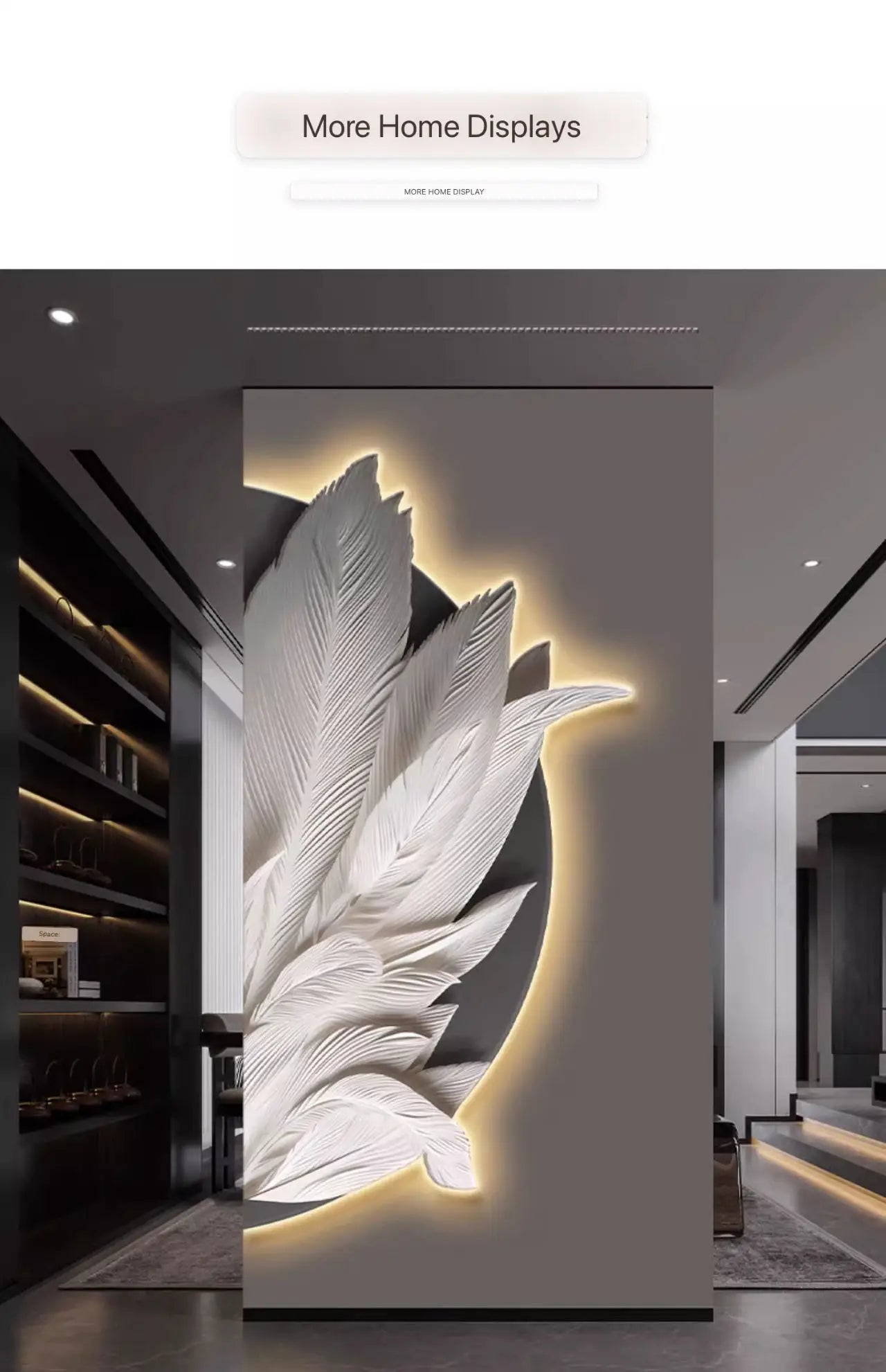 Dlight Decor Feather Mural LED Light for Entry Walls