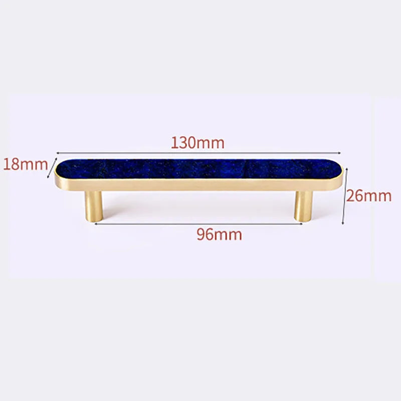 Brass and Acrylic Cabinet Handles – Colorful European Wardrobe Pulls for Furniture (96/128mm Hole Distance)