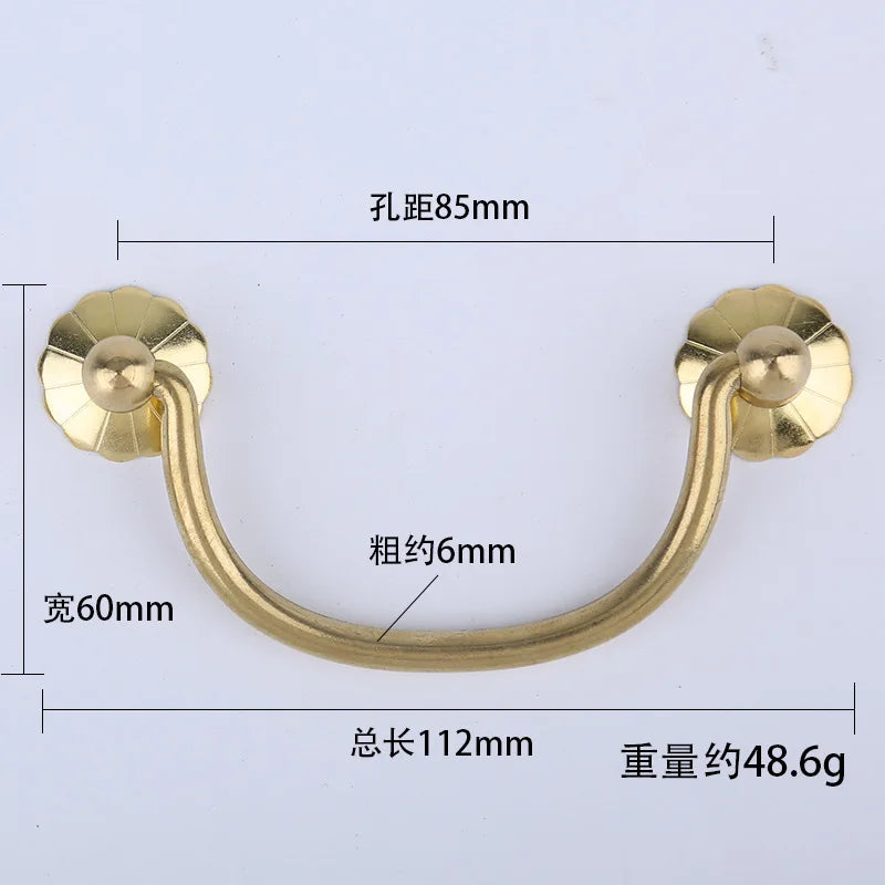 Antique Brass Arch Cabinet Pulls – Vintage Drawer Handles for Home Improvement