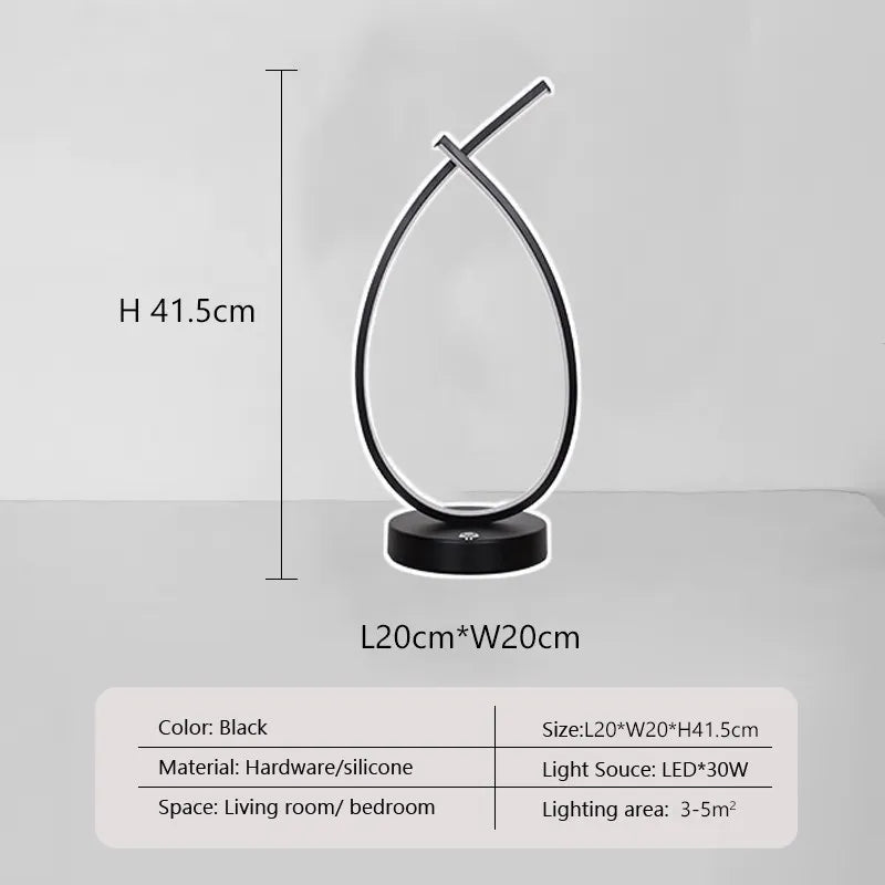 Modern LED Touch Table Lamp - Eye-Friendly Light for Living, Bedroom, and Study