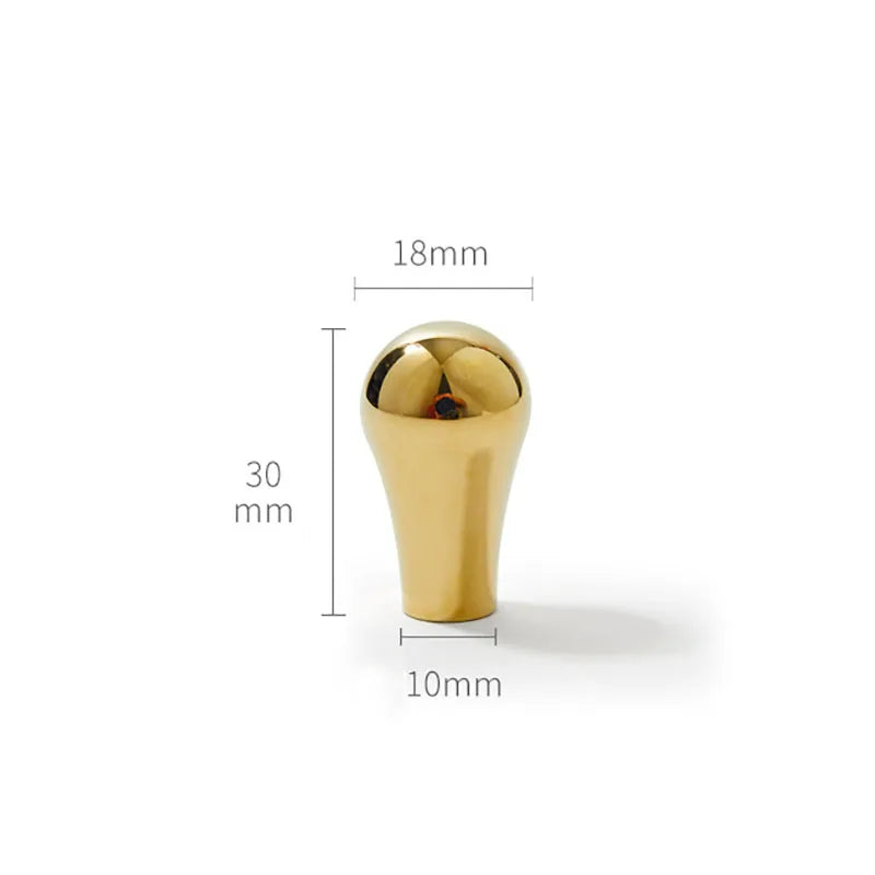 Gold PVD Chrome Brass Cabinet Knobs – Modern Single Hole Wardrobe and Drawer Pulls