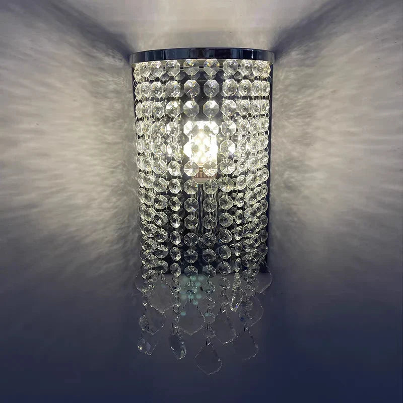 Cayson Modern Luxury Transparent Crystal Wall Lamp - Illuminate Your Space with Elegance