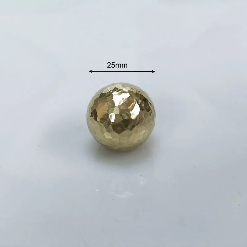 Hammered Brass Cabinet Handles – Light Gold Wardrobe Knobs and Drawer Pulls for American/Nordic Furniture