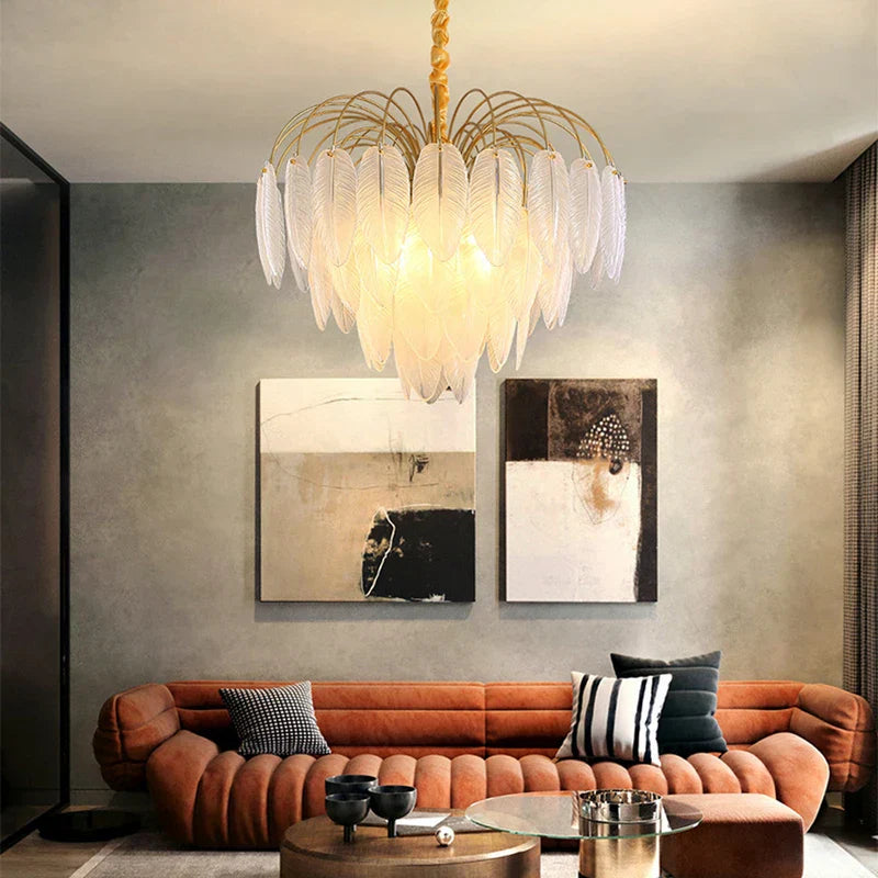 Postmodern Light Luxury Crystal Chandelier - Nordic Minimalist Elegance for Living Rooms, Bedrooms, and Dining Spaces