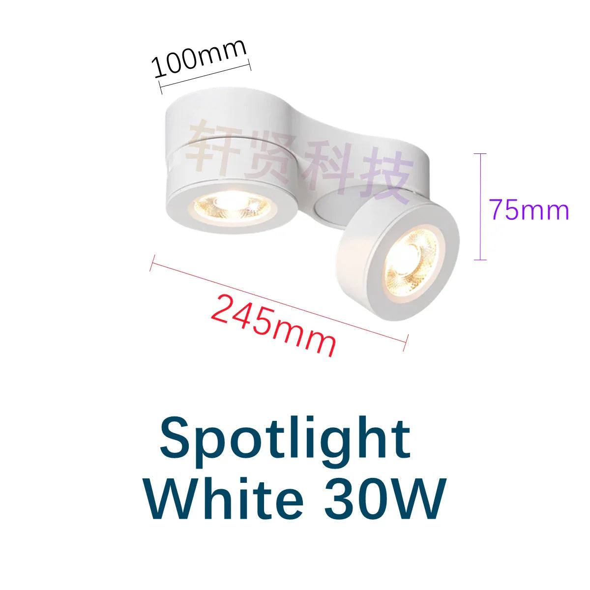 Modern Foldable Rotating LED Ceiling Light - Ultrathin, Dimmable Spotlight with Multiple Wattage Options
