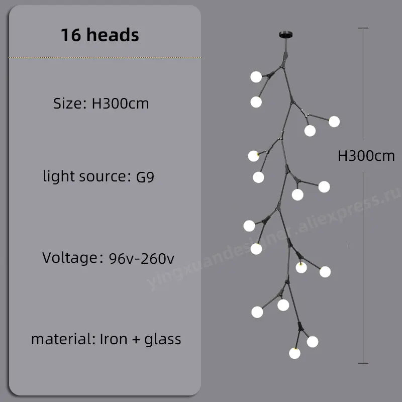 Contemporary Rotating Stair Light Chandelier - Luxury Lighting for Your Living Space
