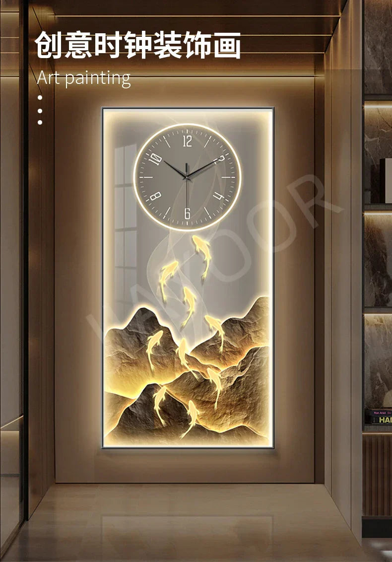 Dlight Decor Wall Clock Lamp with Crystal Glow