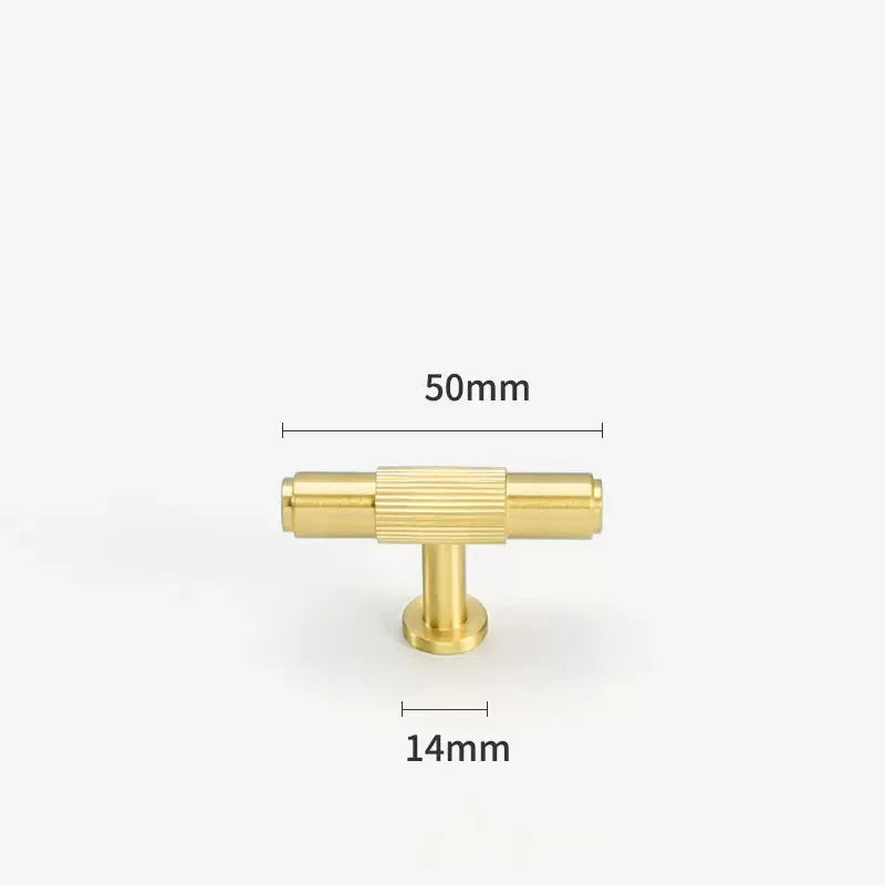 Gold Brass Cabinet Handles – Liner Knobs and Kitchen Drawer Bar Pulls for Furniture