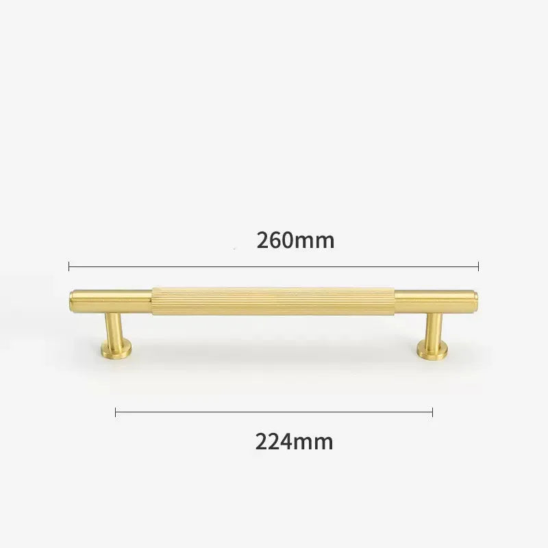 Gold Brass Cabinet Handles – Liner Knobs and Kitchen Drawer Bar Pulls for Furniture