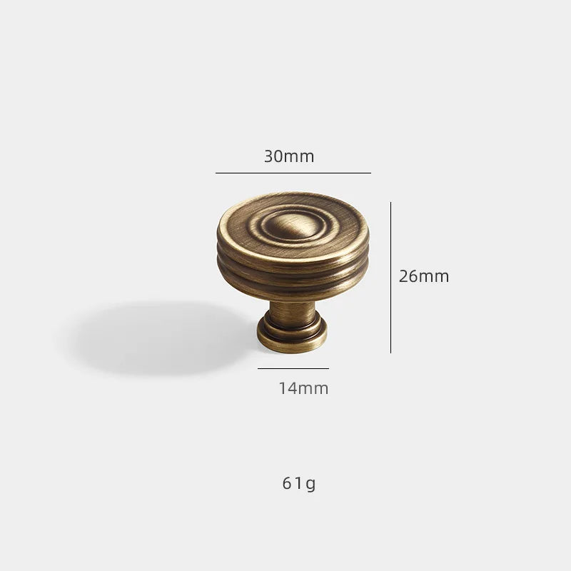 Antique Brass Furniture Cabinet Handle – American Vintage Wardrobe Knob and Drawer Pull