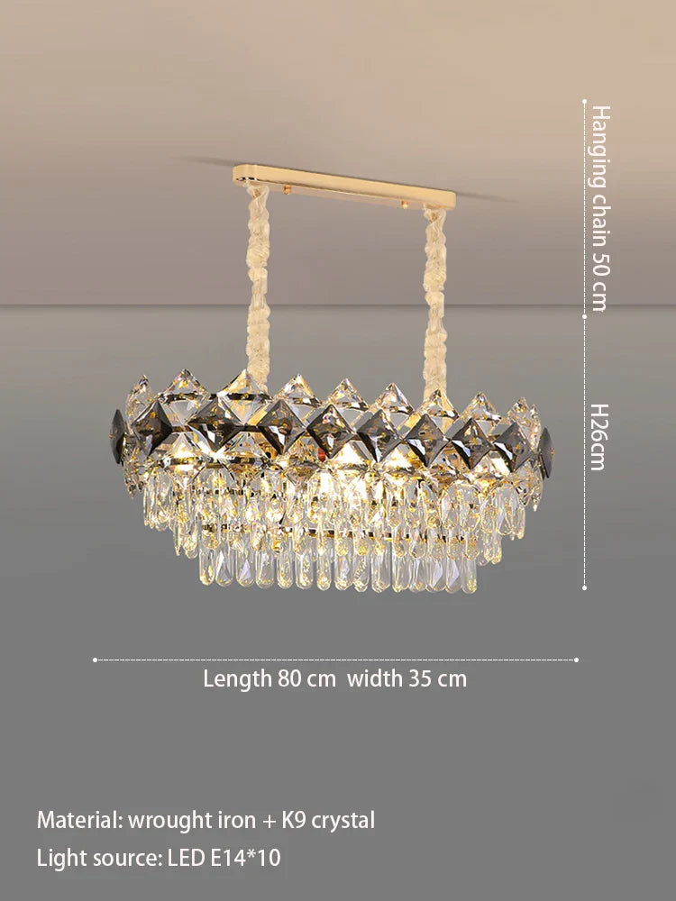 Modern Light Luxury Crystal Chandelier - A Stunning Main Lamp for Living Rooms, Dining Rooms, and Bedrooms