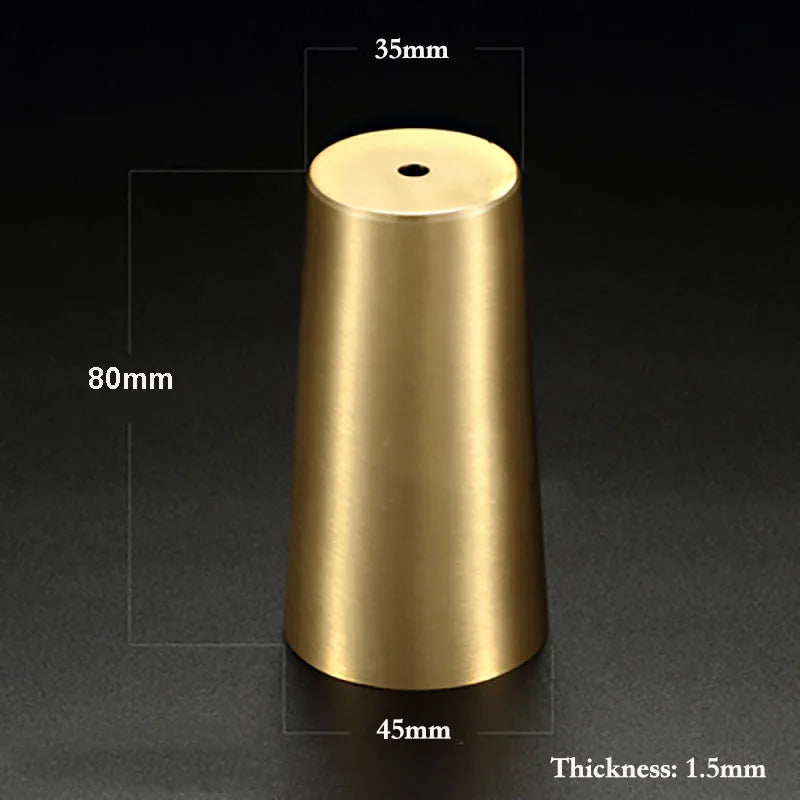 High Brass Cabinet Leg Covers – Gold Chair Cups and Table Feet Protectors for Furniture