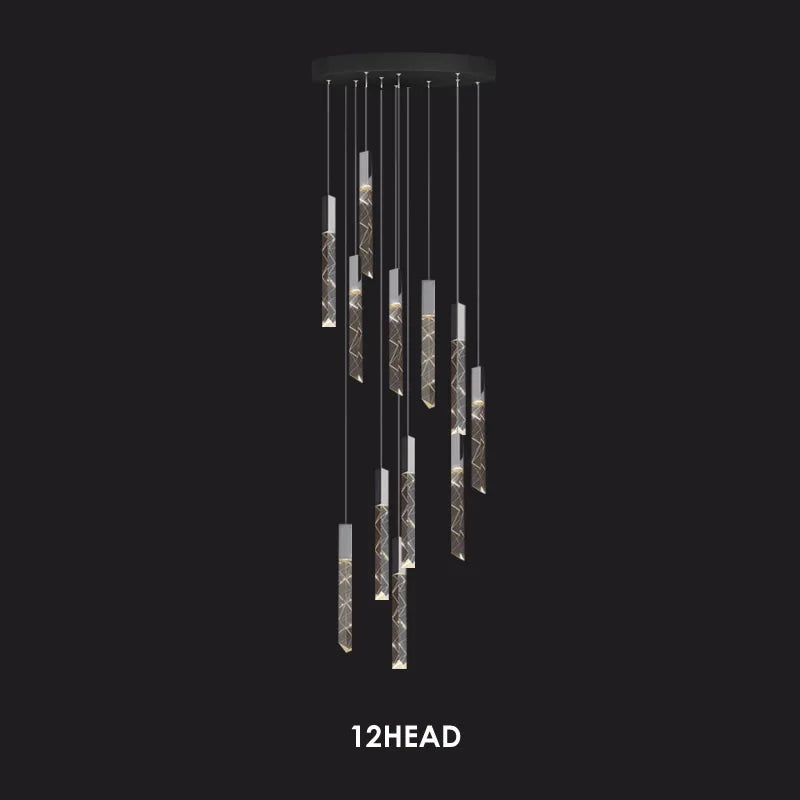 LED Modern Staircase Chandelier - Creative Lighting for Duplex Loft and Villas