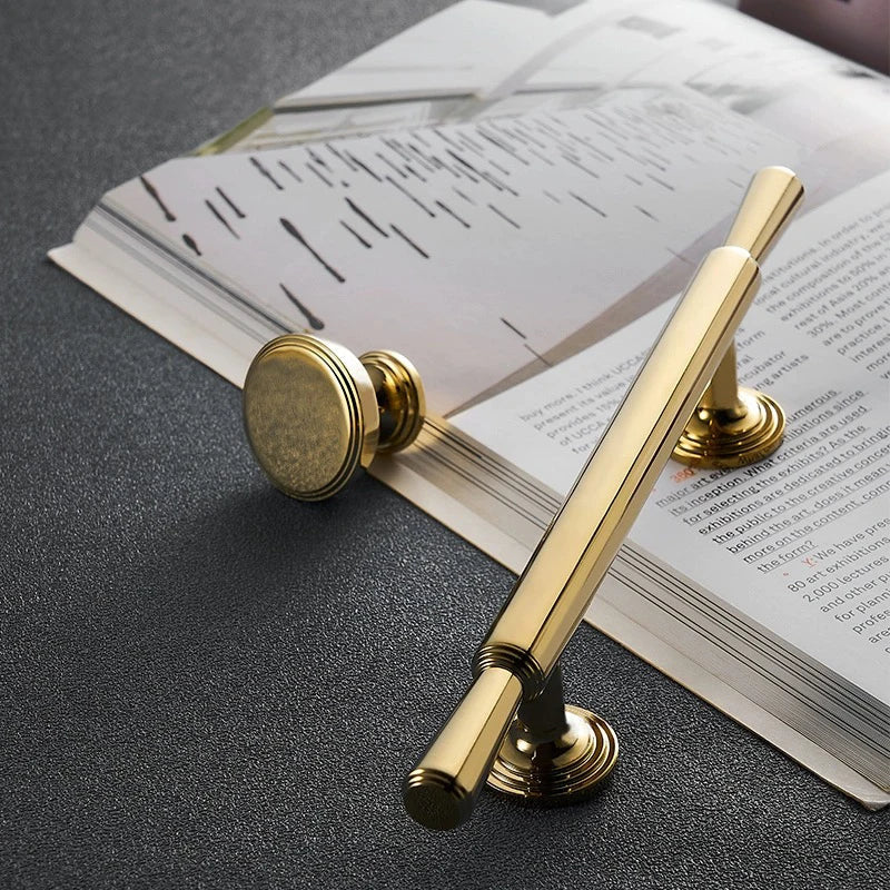 Chrome and Polished Gold Brass Furniture Handles – Modern Cabinet, Drawer, and Wardrobe Knobs