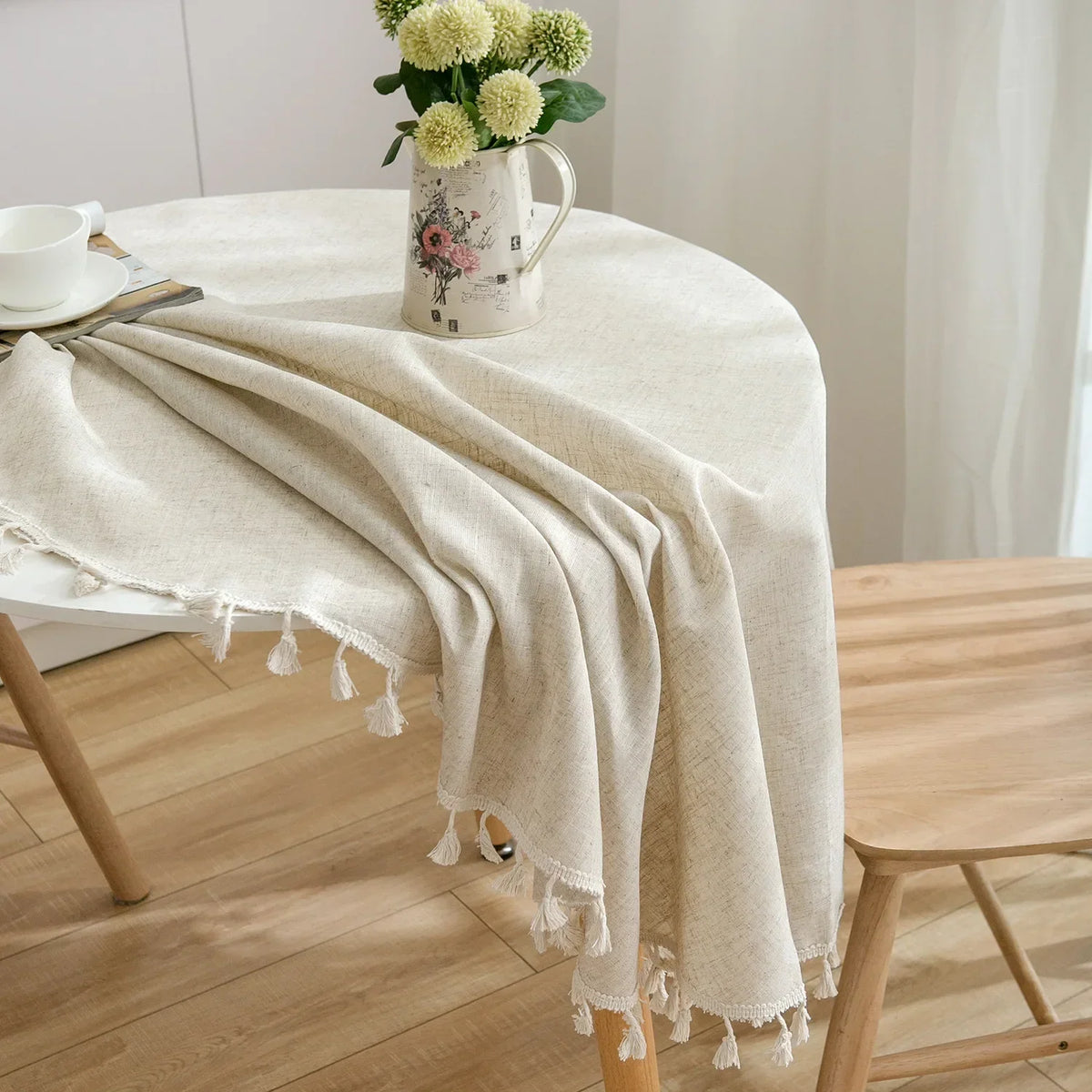 Cape Cod Plaid Round Tablecloth