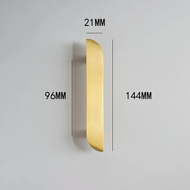 Modern Simple Wardrobe Handles – Brass Cabinet Knobs and Drawer Pulls for Furniture