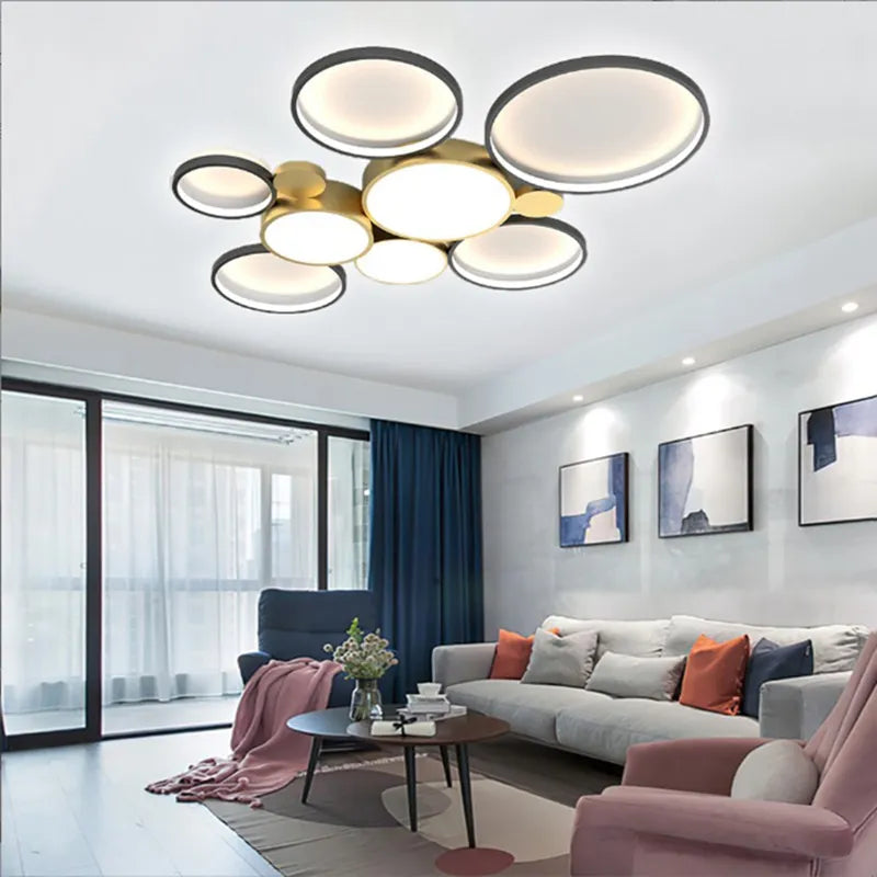 New Nordic LED Ceiling Light - Modern Interior Decoration for Living Room and Bedroom