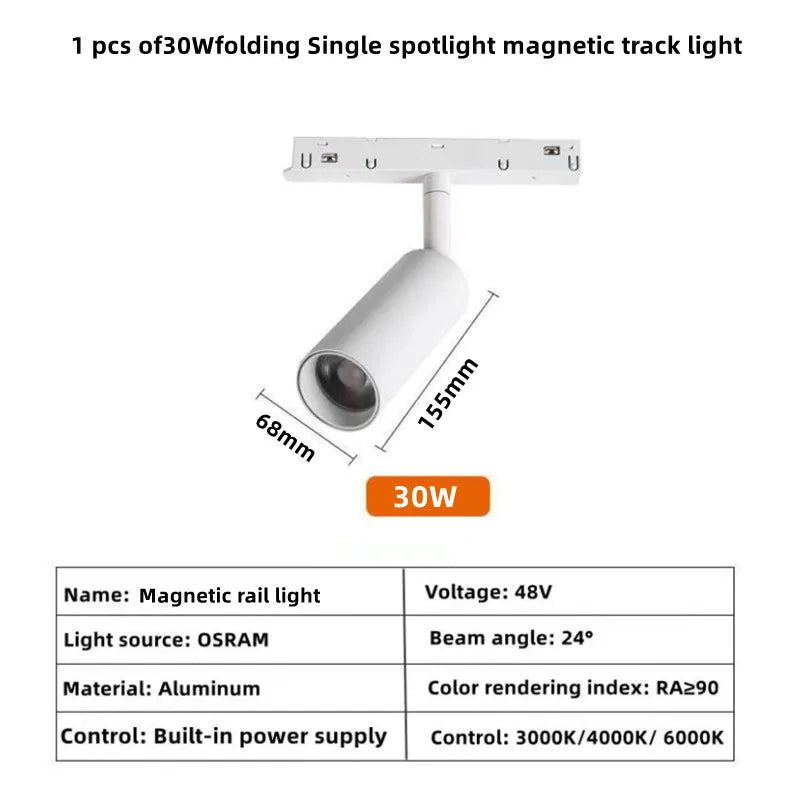 Modern Magnetic Track Lights - Embedded LED Spotlight Downlight