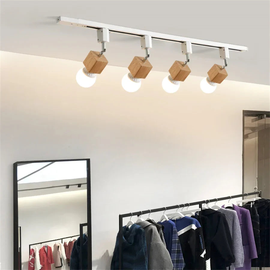 Nordic Rail Track Ceiling Spotlight for Cafes, Stores, and Restaurants