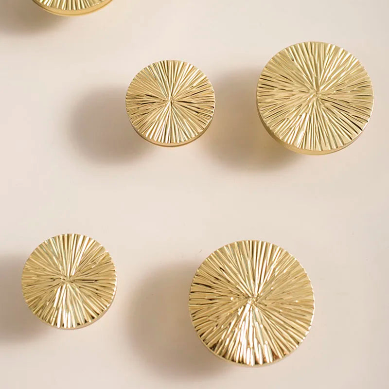 Hammered Brass Cabinet Handle – Handcrafted Knobs for Drawers, Wardrobes, and Kitchen Doors