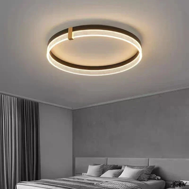 Modern Minimalist LED Bedroom Ceiling Lamp - Round LED Ceiling Lights with Remote Control for Home Indoor Decoration Lighting Fixtures