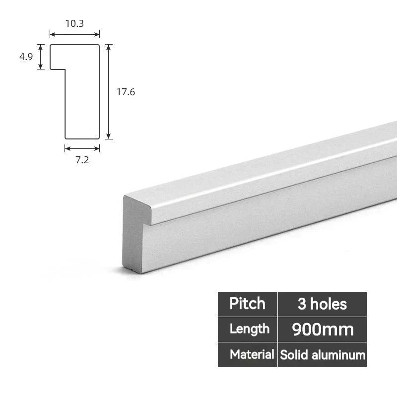 Modern Long T-Bar Aluminum Cabinet Handles – Brushed Gold, Silver, and Black Pulls for Drawers and Cupboards (700-1200mm)