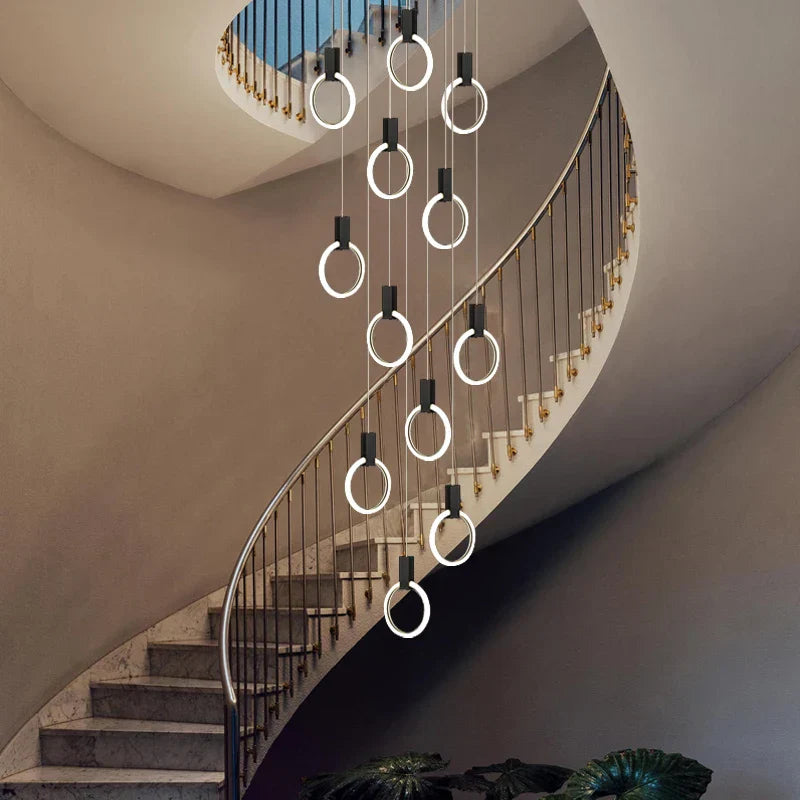 Elegant LED Branch Chandelier - Illuminate Your Duplex Living Room with Stunning Design