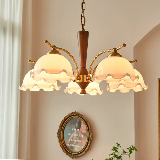 Medieval Vintage Solid Wood Chandelier - Warm and Romantic Lighting for Living and Dining Rooms, Bedrooms