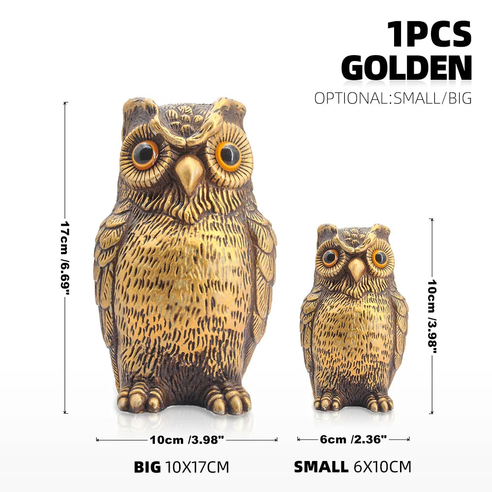 Decorative Owl Realistic Animal Scarecrow Decor Lawn Garden Miniatures Figurine Home and Garden Statue Decoration Accessories