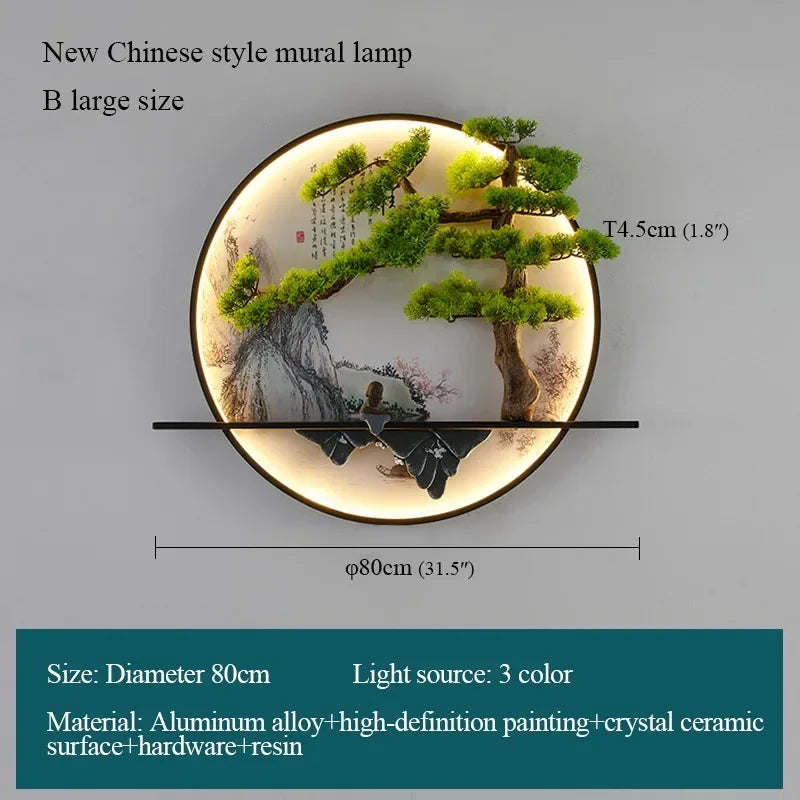 Dlight Decor Chinese Landscape LED Wall Glow