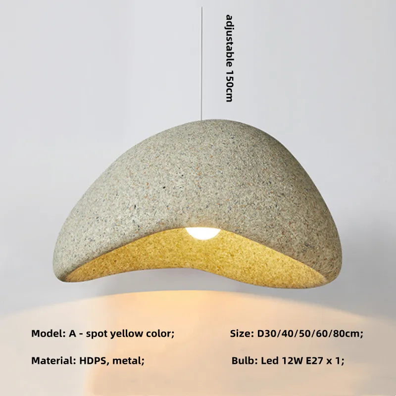 Minimalist Nordic Wabi-Sabi E27 LED Chandelier - Illuminate Your Living Room with Subtle Elegance