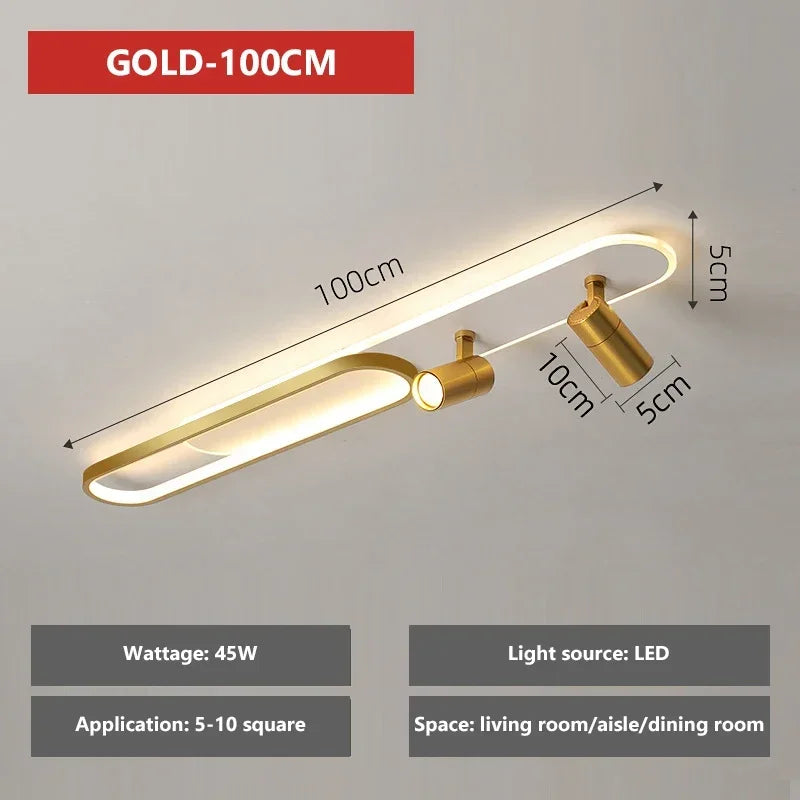 Contemporary LED Ceiling Lamps with Spotlight - Stylish Lighting for Living Spaces and Cloakrooms