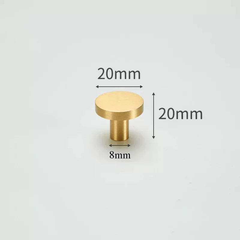 Modern Simple Solid Brass Cabinet Knobs – Wardrobe Handles and Kitchen Pulls