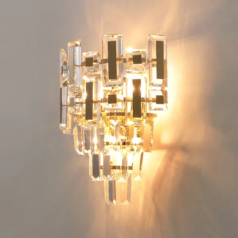 Nora's Crystal Light Luxury Wall Lamp - Elegance for Your Living Spaces