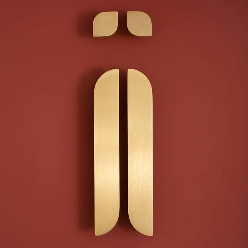 Modern Simple Wardrobe Handles – Brass Cabinet Knobs and Drawer Pulls for Furniture